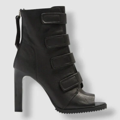 DKNY Women's Black Blake Lug Sole Peep-Toe Booties Shoe Size 5.5 - Image 1 of 4