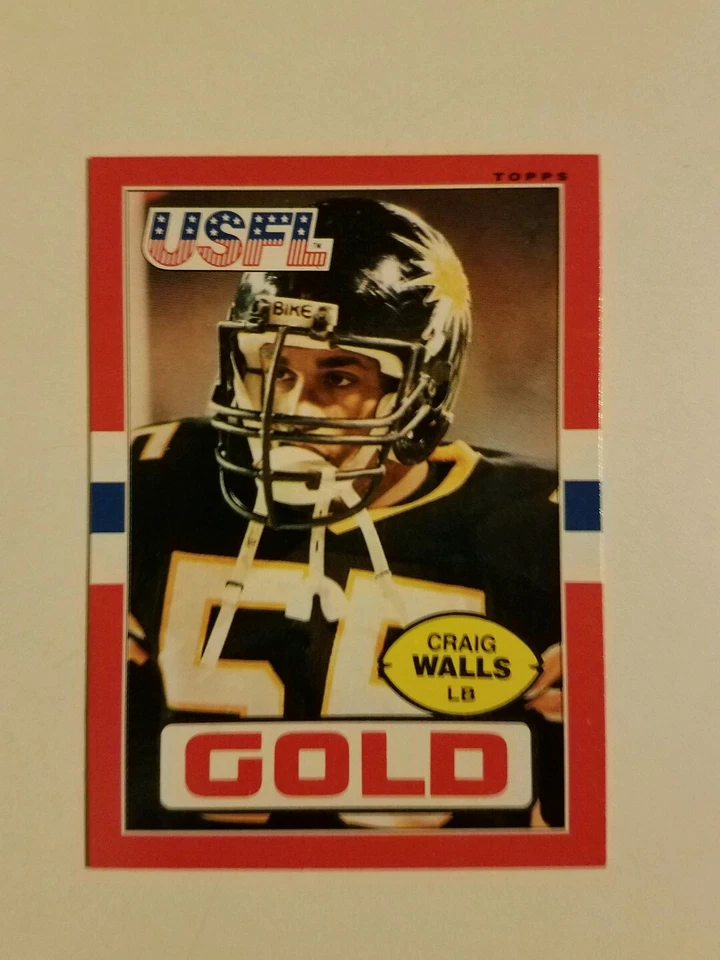 1985 Topps USFL Craig Walls RC #37 Denver Gold Rookie - Image 1 of 1