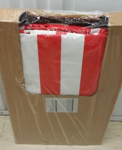 Fundas IKEA para sofá cama KARLSTAD RANNEBO ROJO blanco a rayas Navidad - Imagen 1 de 2