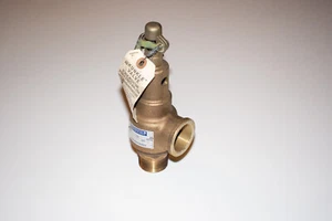 Kunkle 6010FF01 safety relief valve, 50 psi bronze, 1 1/4" new 12-month warranty - Picture 1 of 11