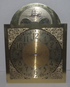 Grandfather Clock Colorful Moon Dial Brass Face Beautiful - Picture 1 of 9