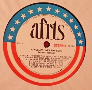 RADIO SHOW: AFN RL17-1 WANDA JACKSON 'LIVES FOR LOVE' & SKEETER DAVIS ' WOMAN' - Picture 1 of 2