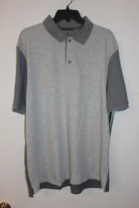 NWT Elie Tahari Men's Color Block Cotton Blend Polo Shirt, Black/Gray XL - Picture 1 of 6