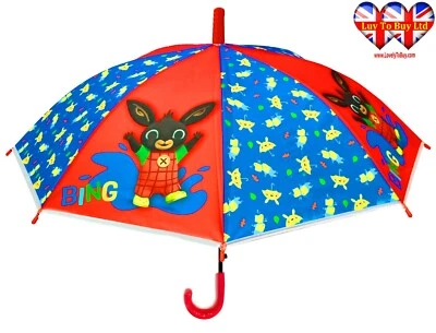 Paraguas para niños, paraguas abierto automático Bing Bunny para niños, con licencia oficial    Foto 1 de 4