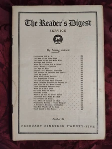 Reader's Digest February 1925 George Bernard Shaw Bruce Barton David Grayson - Picture 1 of 1