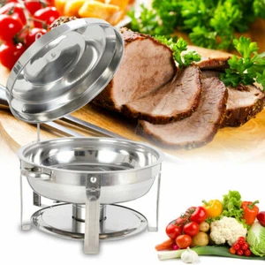 Chafing Dish Scaldavivande Buffet Banchetto Catering Contenitore Riscaldatore Acciaio Inox - Foto 1 di 36