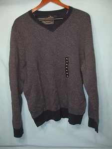NWT Marc Anthony Blue and Light Blue Stripe Men's V Neck Slim Fit Sweater - Picture 1 of 5