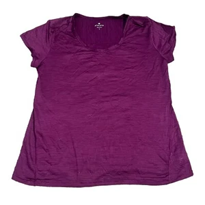 Athleta Essence Vital Tee Purple Scoop Neck Short Sleeve Large - Picture 1 of 7