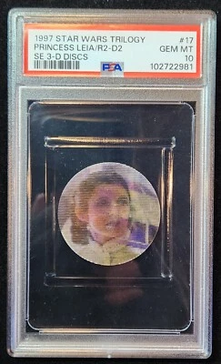 1997 Star Wars Trilogy Special Edition 3-D Disc #13 Leia/R2D2 PSA 10 Pop 1 - Image 1 of 2