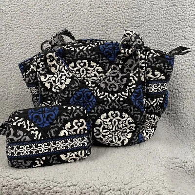 Vera Bradley Purse With Matching Makeup Bag Out Side And Inside Pockets Quilted - Image 1 of 4