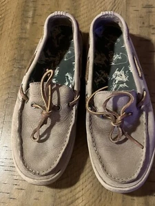 LL Bean Size 8M Signature Tan Boat Shoes Loafers Moccasins Mens - Picture 1 of 8