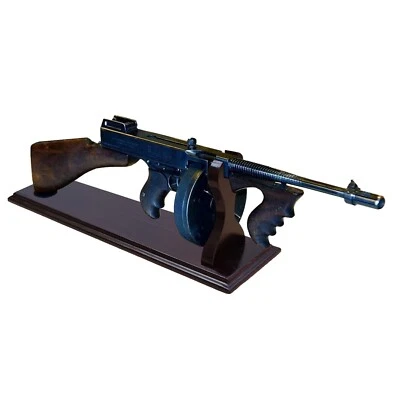 Soporte para The Submachine Thompson (Tommy Gun) - Madera natural (ceniza) Foto 1 de 4