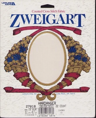 Cross Stitch Zweigart Ivory 22 ct. Hardanger Fabric Germany Switzerland 15"x18"  - Image 1 of 2