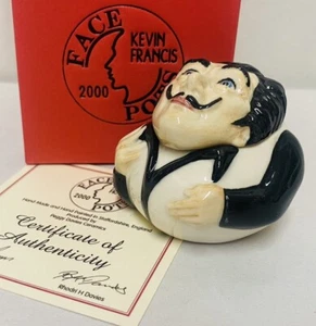 Face Pots Kevin Francis 2000 Figure 2001 Salvador Dali. Black. Box & COA - Picture 1 of 6