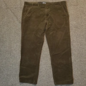 Barbour Corduroy Pants Men 40x28 Garment Dye Flat Front Green - Picture 1 of 11