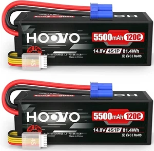 4S Lipo Battery 14.8V 5500mAh 120C RC Battery Hard Case EC5 Connector Compati... - Picture 1 of 8