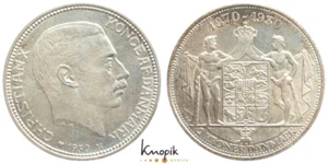 Dinamarca, Christian X., 2 coronas 1930 N, en el 60º Geb., Hede 5, 15,02g. - Imagen 1 de 1