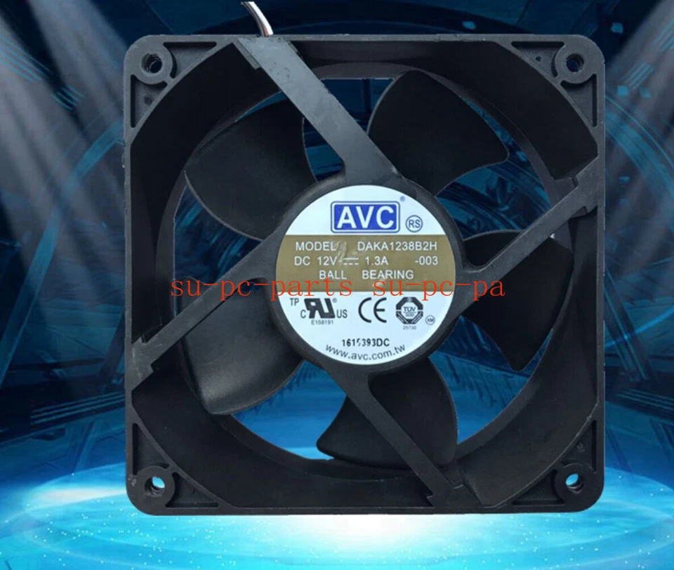 AVC DAKA1238B2H 1.3A 12CM DC12V 12038 Industrial Cooling Fan - Bild 1 von 4