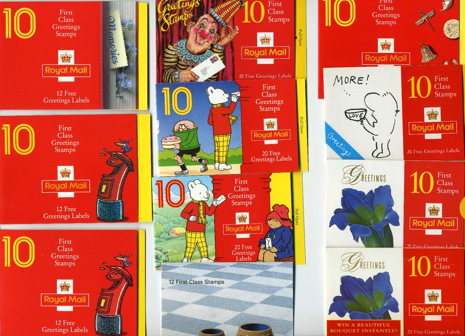 GB QE2 1989 to 2002 All Greetings booklets, Booklet multiple listing stamps — 第 1/1 张图片