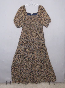 Baltic Born Kleid große Blumen Manchester Midi Taschen Milchmädchen Puffärmel Neu mit Etikett - Bild 1 von 12