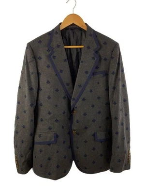 GUCCI Tailored Jacket -- Wool GRY Total Pattern 421650 Z505C Used - Image 1 of 4