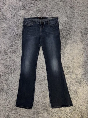 Pantalones de mezclilla para mujer Guess Vintage Y2K tiro bajo acampanados azules talla W30 Foto 1 de 4