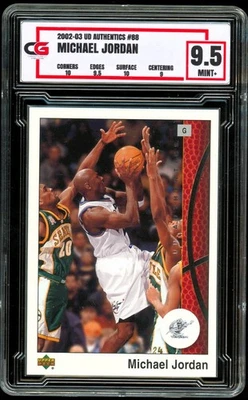 2002-03 Upper Deck Authentics #88 Wizards ~ Michael Jordan ~ GRADED CG 9.5 - Image 1 of 2