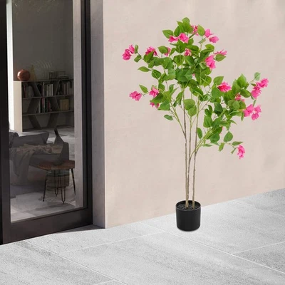 Artificial Bougainvillea Tree - 1.2m, Pink/Green, Easy Care, Indoor/Outdoor~ - Image 1 of 4