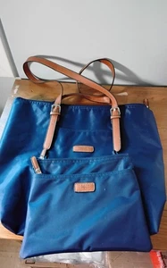 Roots Canvas Bucket Bag Blau Lederriemen Top Zustand - Bild 1 von 6