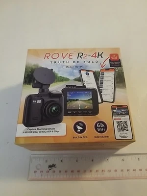 Rove R2-4K Car Dash Cam - 4K Ultra HD 2160P - Built-In WiFi & GPS, Parking Mode - Image 1 of 4