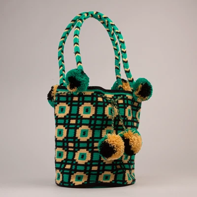 Shopper Tasche Wayuu handgehäkelt aus Kolumbien Handgemachte Tasche im Boho Ethn - Bild 1 von 3