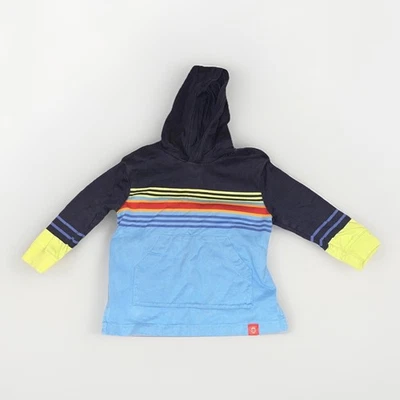 Camisa Hanna Andersson Jóvenes Niños 110 5 Azul Manga Larga Sudadera con Capucha a Rayas Foto 1 de 4