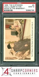 1959 THE 3 STOOGES #4 YOU'LL SLEEP IN THE ROOM IN THE BASEMENT AND LIKE IT PSA 9 - Picture 1 of 4