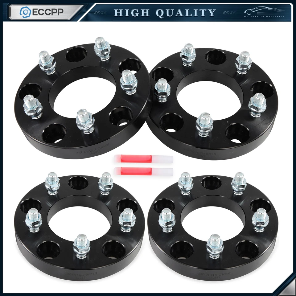 4 Pcs 1" 5x5.5 to 5x5 Wheel Adapters 1/2"x20 For Ford Dodge 5x139.7 to 5x127 - Image 1 of 4