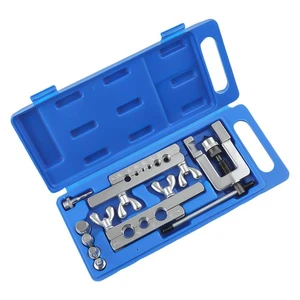 Premium Tube Flaring and Swaging Kit Steel Construction 1/8-3/4" with Adapters - Picture 1 of 12