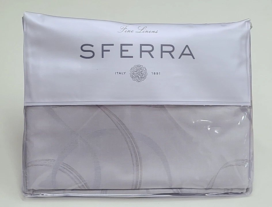 Sferra King Duvet Cover Caravino Long Staple Cotton Sateen Jacquard Tin