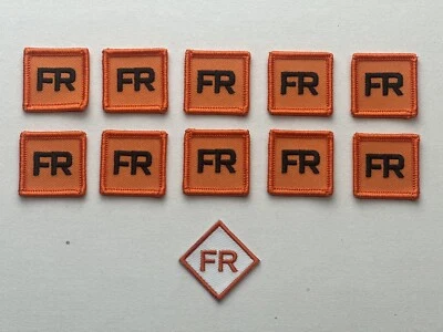 10- Replacement FR Patches Iron On Fire Retardant Pants Shirt Jacket Tag. 1 Free - Image 1 of 2