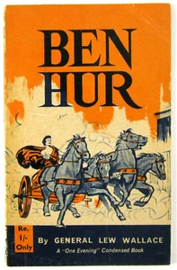 Vintage Ben Hur Lew Wallace A One Evening Condensed Book Bombay India Print 1966 - Bild 1 von 6