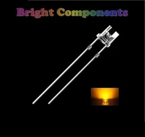 20 x Yellow LED 3mm Flat Top - Ultra Bright (4000mcd) - UK Seller - Picture 1 of 1