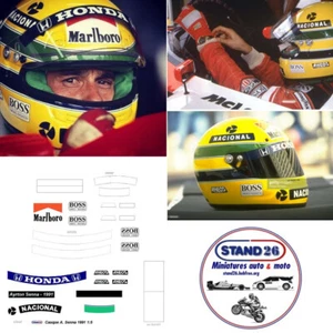 369 Decals casque casco helmet Senna 1991 for Centauria Spark 1988 1:5 - Foto 1 di 1