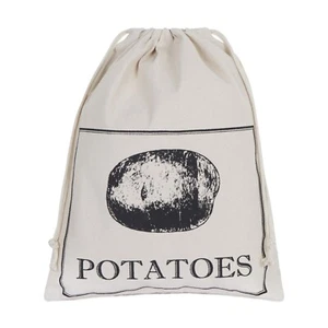 Potato Storage Bag 100% Cotton Keeps Fresh Longer Vegetable Kitchen Eco Friendly - Picture 1 of 3