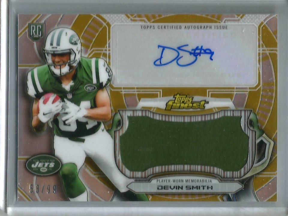 Devin Smith 2015 Finest Autograph Game Used Jersey Rookie #53/99 - Image 1 of 1