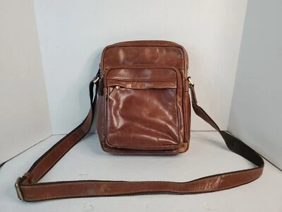 Visconti Leather Brown Men's Messenger Shoulder Bag With Strap - Image 1 of 4