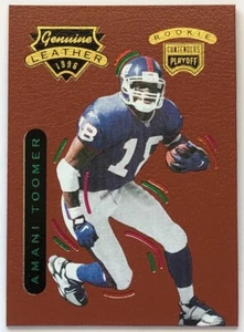 AMANI TOOMER 1996 Playoff Contenders Genuine Leather ROOKIE RC #67 NY GIANTS - Picture 1 of 2