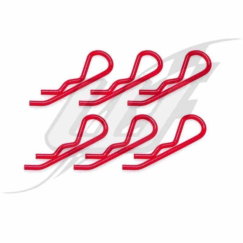 RS026o clips fluorescente Orange red  1/8  6pz - Immagine 1 di 1