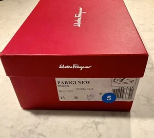 SALVATORE FERRAGAMO Parigi NEW Men's Loafers 13D US / 12.5 UK – Vicuna Calf –NIB - Picture 1 of 7