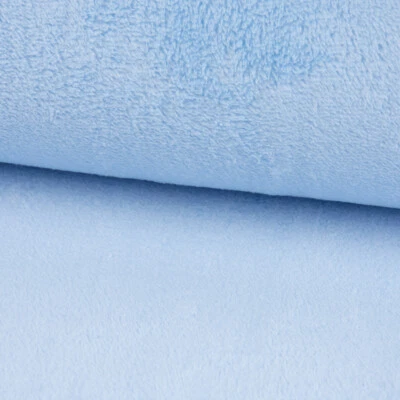 Wellness Fleece Doubleface einfarbig hellblau 1,45m Breite - Bild 1 von 4