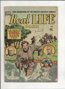 Real Life Comics #2 australischer Jim Beavis Räuber Baron 1950 - Bild 1 von 2