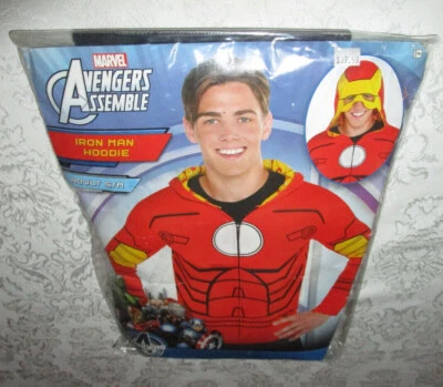  Adulto 14+ S/M Disfraz IRON MAN Sudadera con Capucha con Máscara Marvel Vengadores Conjunto  Foto 1 de 4