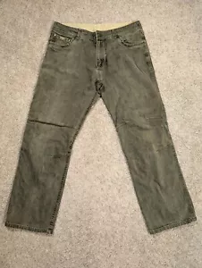 Pantalones de mezclilla Kuhl verde antidisturbios vintage pátina tinte elástico senderismo para hombre talla 36x32 - Imagen 1 de 21